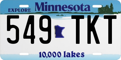MN license plate 549TKT