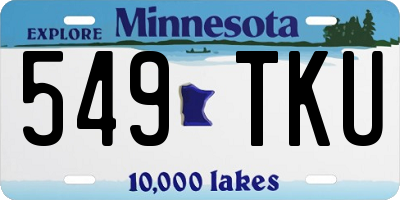 MN license plate 549TKU