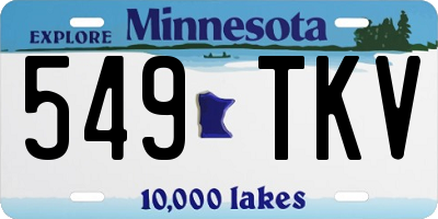 MN license plate 549TKV