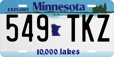 MN license plate 549TKZ