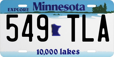 MN license plate 549TLA