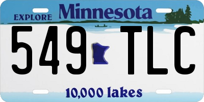 MN license plate 549TLC