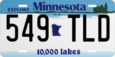 MN license plate 549TLD