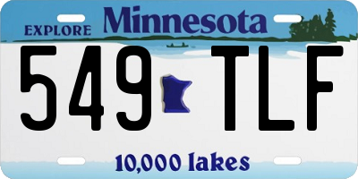 MN license plate 549TLF