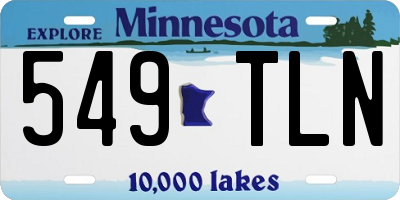 MN license plate 549TLN