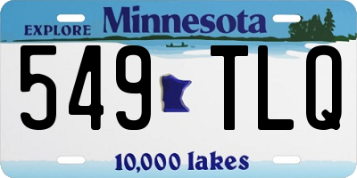 MN license plate 549TLQ