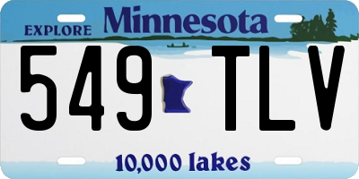 MN license plate 549TLV