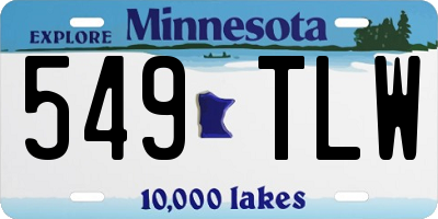 MN license plate 549TLW