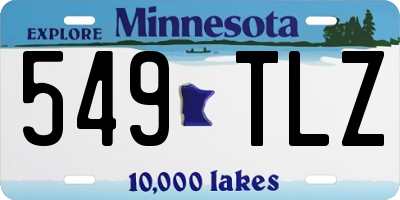 MN license plate 549TLZ