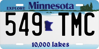 MN license plate 549TMC