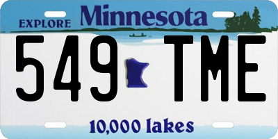 MN license plate 549TME