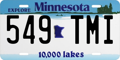 MN license plate 549TMI