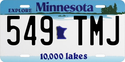 MN license plate 549TMJ