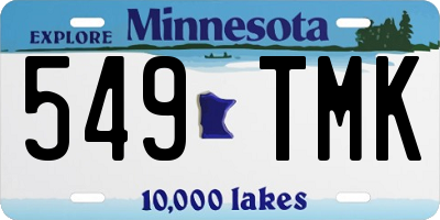 MN license plate 549TMK