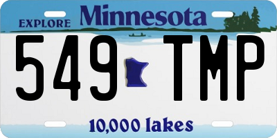 MN license plate 549TMP