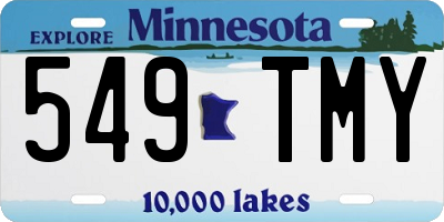 MN license plate 549TMY