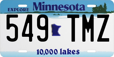 MN license plate 549TMZ