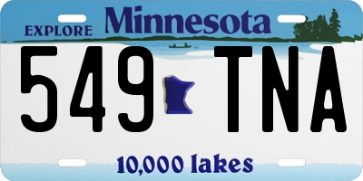 MN license plate 549TNA