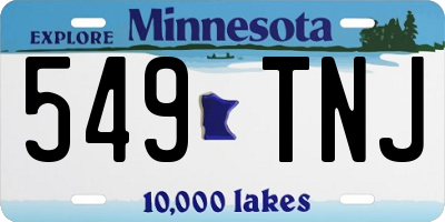 MN license plate 549TNJ