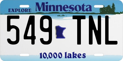 MN license plate 549TNL