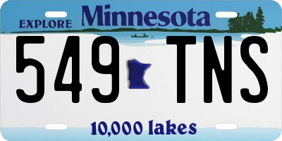 MN license plate 549TNS