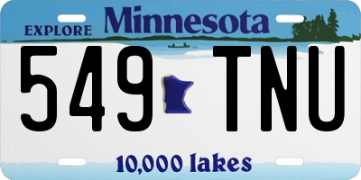 MN license plate 549TNU