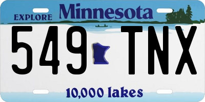 MN license plate 549TNX