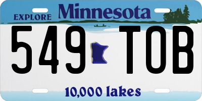 MN license plate 549TOB