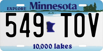 MN license plate 549TOV