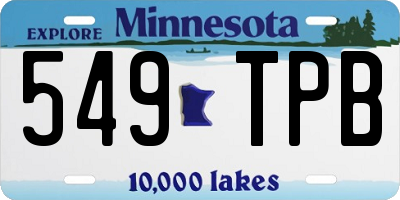 MN license plate 549TPB