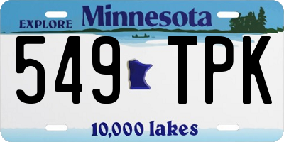 MN license plate 549TPK