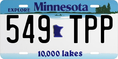 MN license plate 549TPP