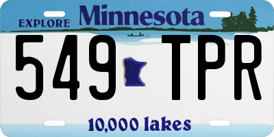 MN license plate 549TPR