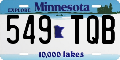 MN license plate 549TQB