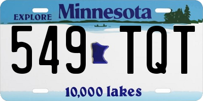 MN license plate 549TQT