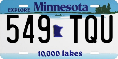 MN license plate 549TQU