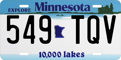 MN license plate 549TQV