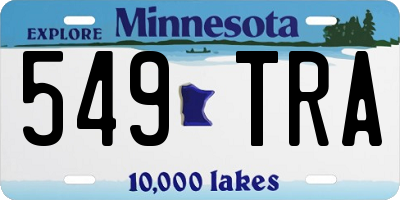MN license plate 549TRA