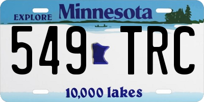 MN license plate 549TRC