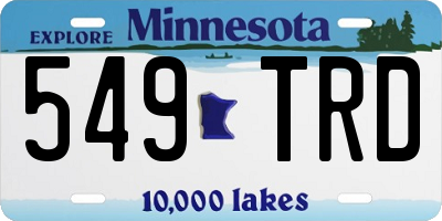 MN license plate 549TRD
