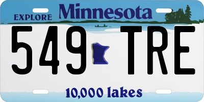 MN license plate 549TRE