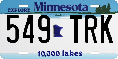 MN license plate 549TRK