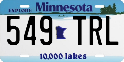 MN license plate 549TRL