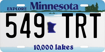 MN license plate 549TRT