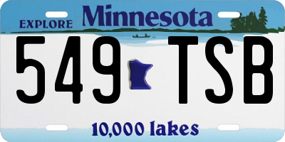 MN license plate 549TSB