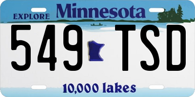 MN license plate 549TSD