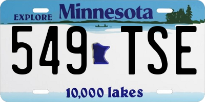 MN license plate 549TSE