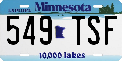 MN license plate 549TSF