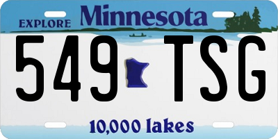 MN license plate 549TSG