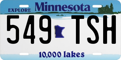 MN license plate 549TSH